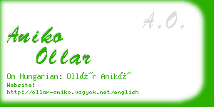 aniko ollar business card